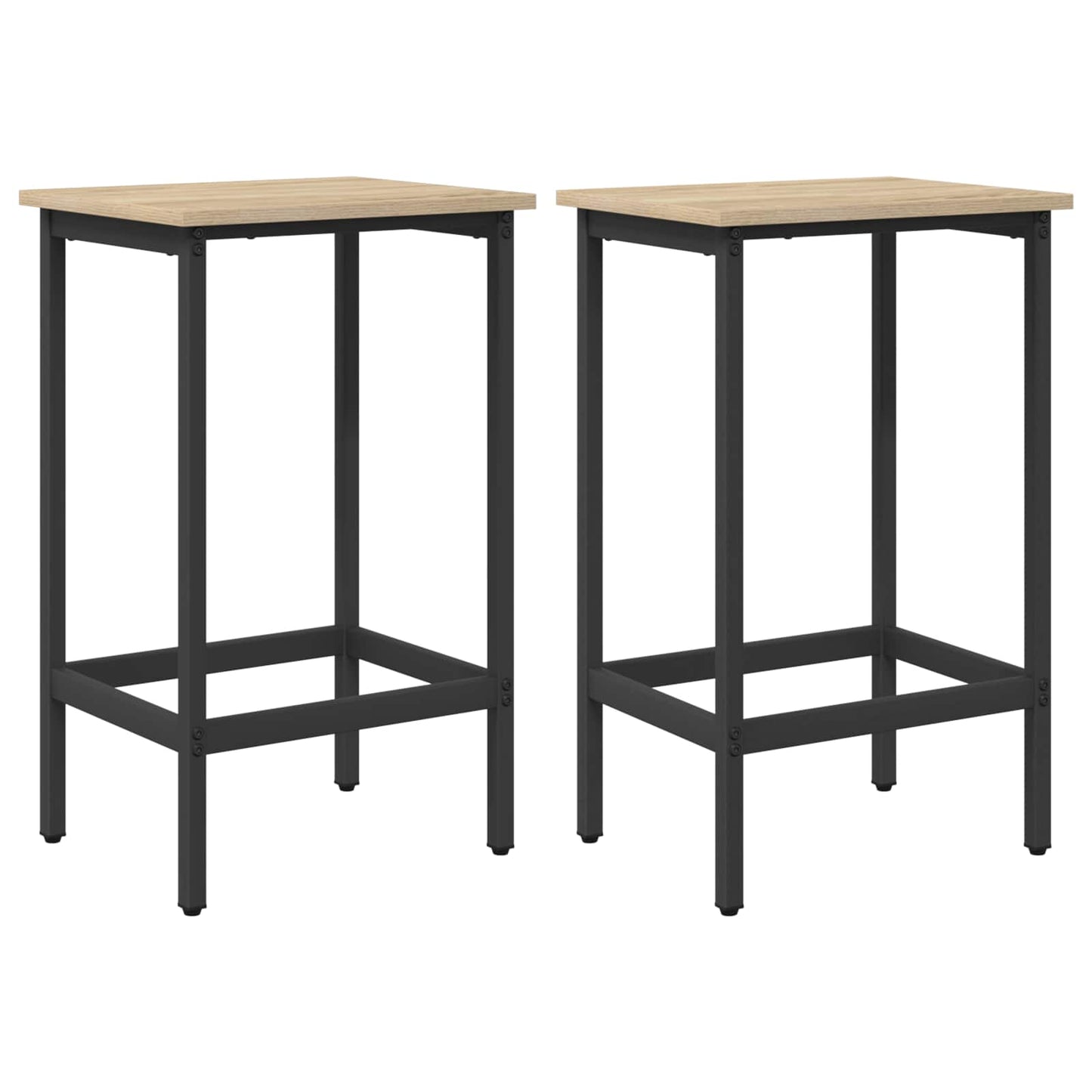 Barkruk 2 st Sonoma Eiken 40 x 32 x 74 cm Bewerkt hout