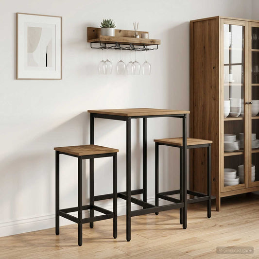 Barkruk 2 st Artisanaal eiken 40 x 32 x 74 cm Bewerkt hout is nu te koop bij PeponiXL, paradijselijk wonen!