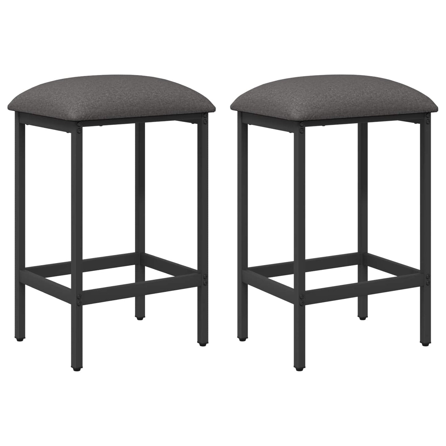 Barkruk 2 pcs Lichtgrijs 40 x 32 x 64 cm Bewerkt hout is nu te koop bij PeponiXL, paradijselijk wonen!