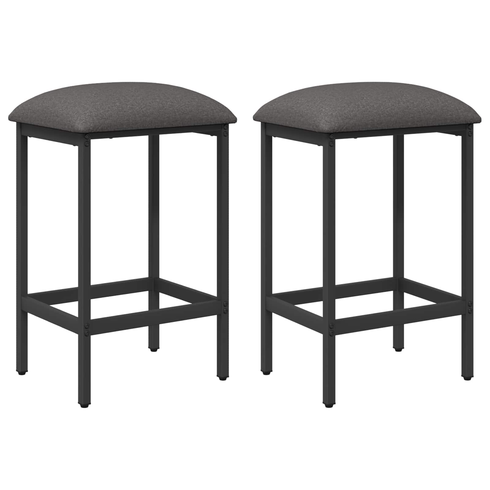 Barkruk 2 pcs Lichtgrijs 40 x 32 x 64 cm Bewerkt hout is nu te koop bij PeponiXL, paradijselijk wonen!