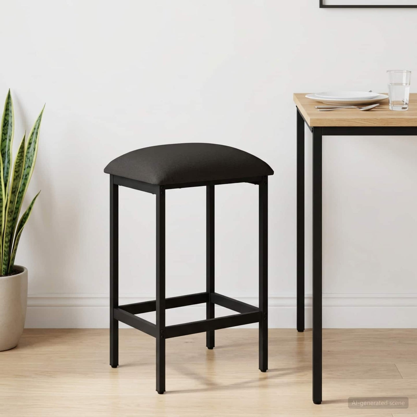 Barkruk Donkergrijs 40 x 32 x 64 cm Bewerkt hout is nu te koop bij PeponiXL, paradijselijk wonen!