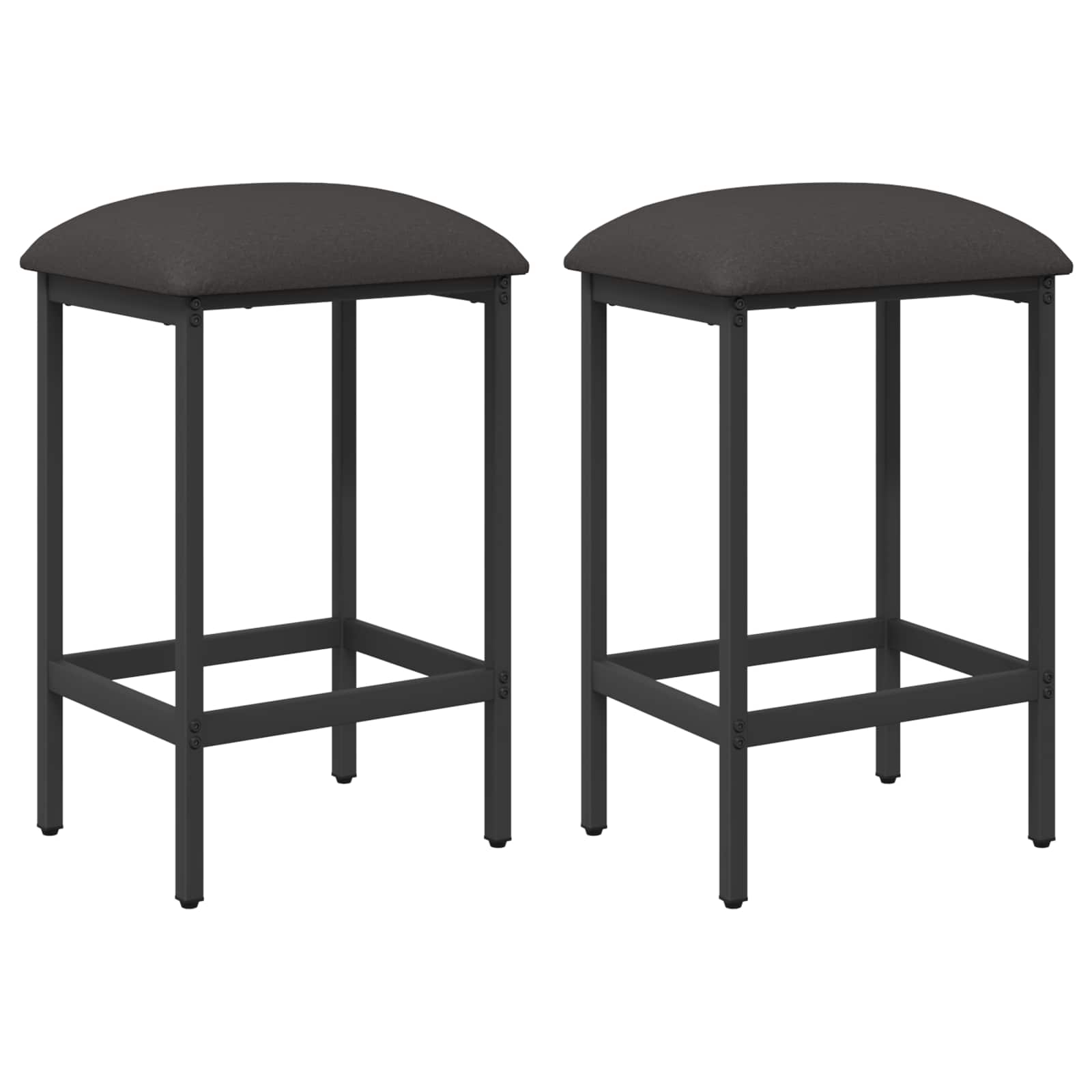 Barkruk 2 pcs Donkergrijs 40 x 32 x 64 cm Bewerkt hout is nu te koop bij PeponiXL, paradijselijk wonen!