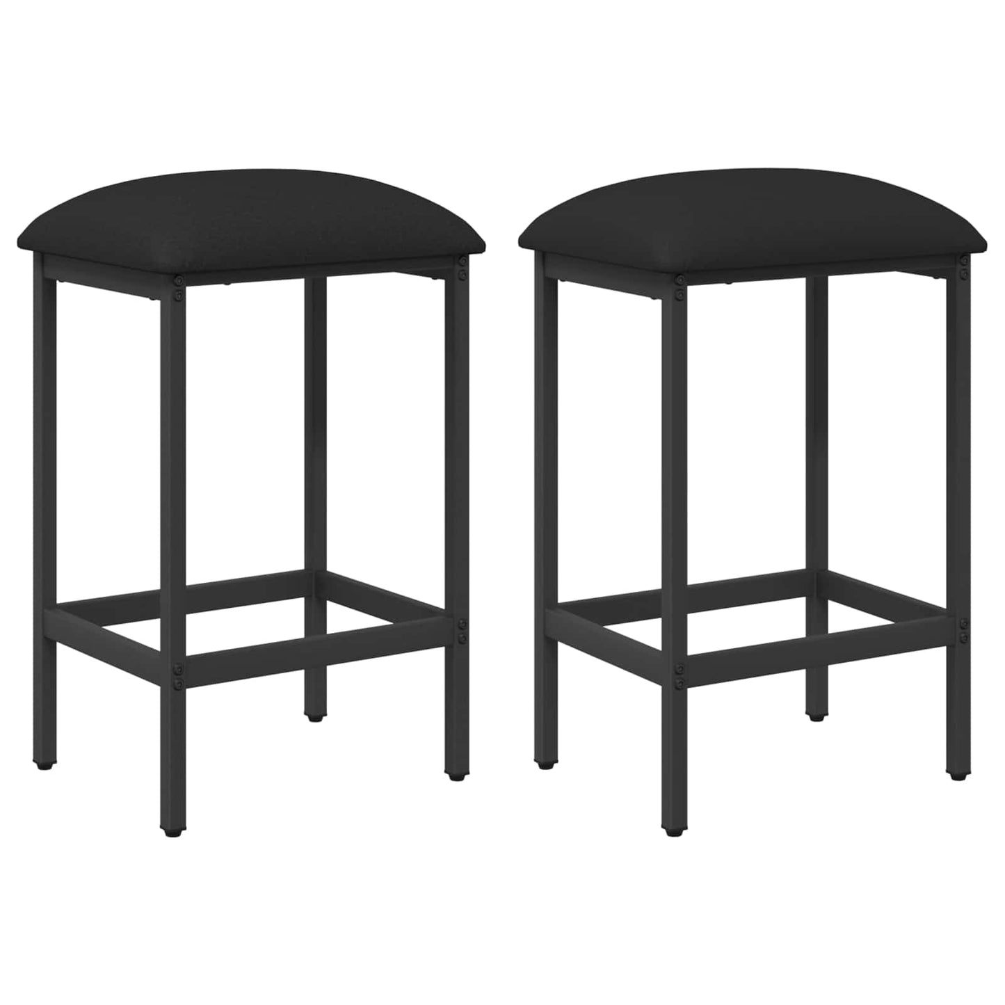 Barkruk 2 pcs Zwart 40 x 32 x 74 cm Bewerkt hout is nu te koop bij PeponiXL, paradijselijk wonen!