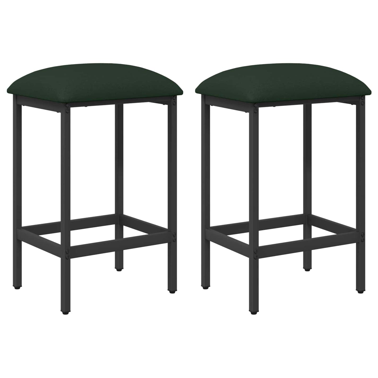 Barkruk 2 pcs Donkergroen 40 x 32 x 74 cm Bewerkt hout is nu te koop bij PeponiXL, paradijselijk wonen!