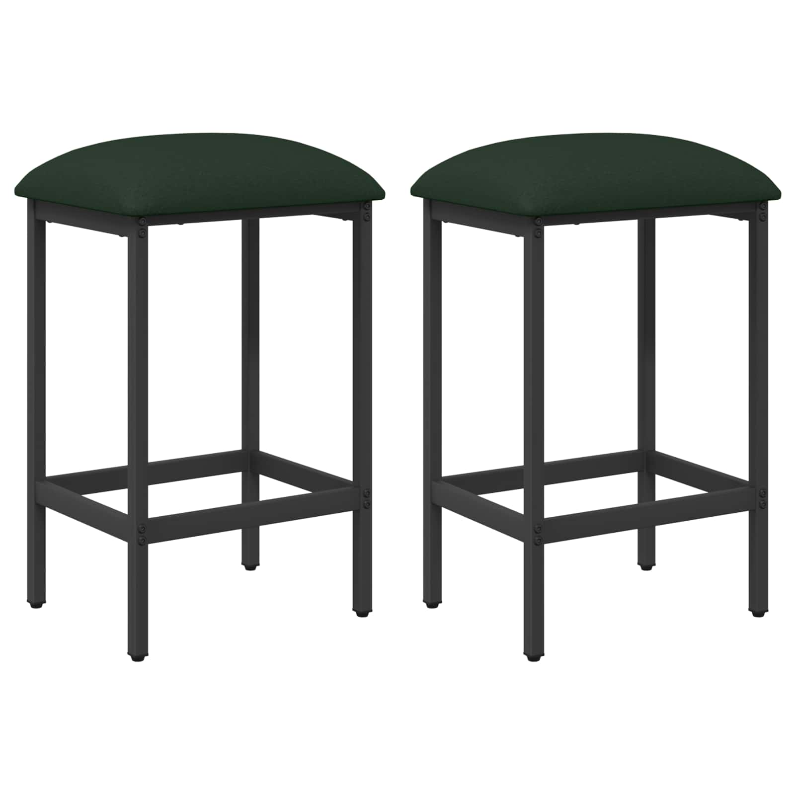 Barkruk 2 pcs Donkergroen 40 x 32 x 74 cm Bewerkt hout is nu te koop bij PeponiXL, paradijselijk wonen!