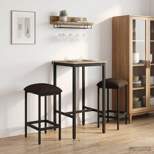Barkruk 2 st Taupe 40 x 32 x 74 cm Bewerkt hout is nu te koop bij PeponiXL, paradijselijk wonen!