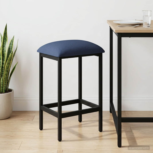 Barkruk Blauw 40 x 32 x 74 cm Bewerkt hout is nu te koop bij PeponiXL, paradijselijk wonen!