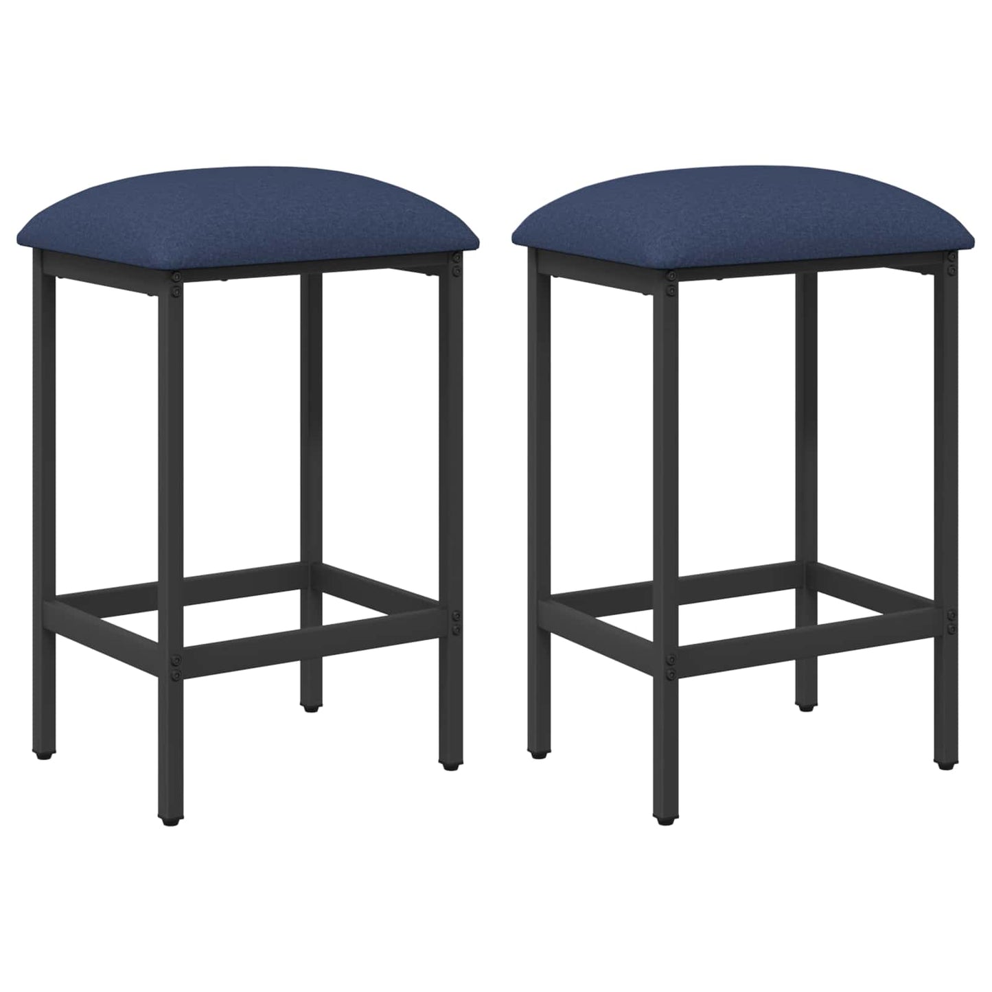 Barkruk 2 pcs Blauw 40 x 32 x 74 cm Bewerkt hout is nu te koop bij PeponiXL, paradijselijk wonen!