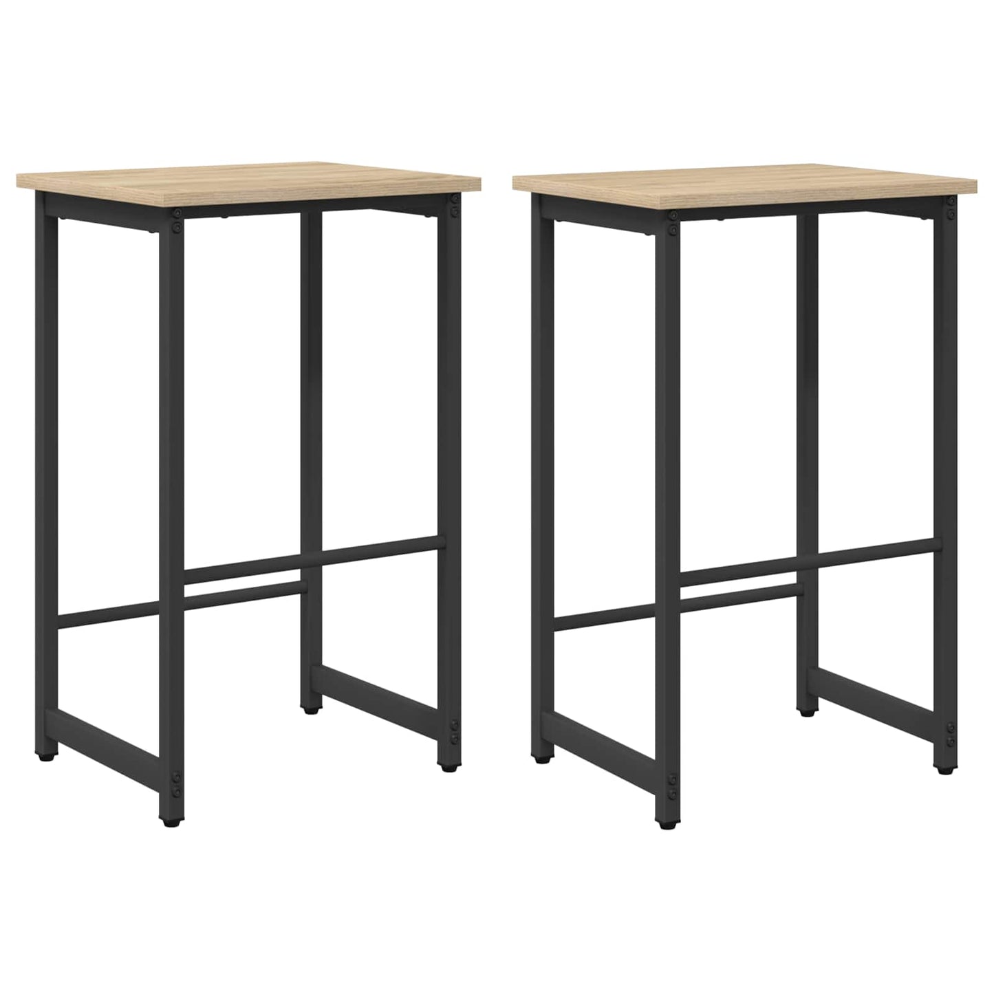 Barkruk 2 st Sonoma Eiken 40 x 32 x 64 cm Bewerkt hout