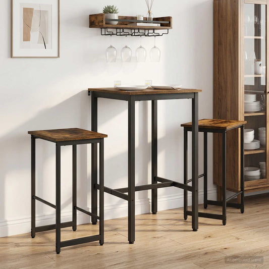 Barkruk 2 st Gerookt eiken 40 x 32 x 64 cm Bewerkt hout is nu te koop bij PeponiXL, paradijselijk wonen!