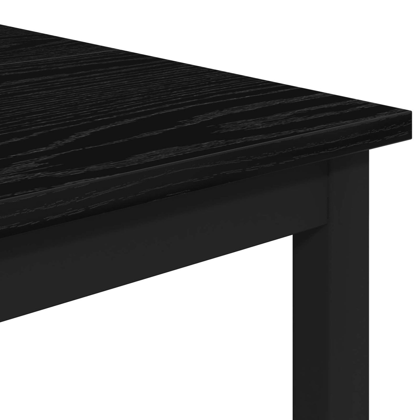 Barkruk Zwart eiken 40 x 32 x 74 cm Bewerkt hout