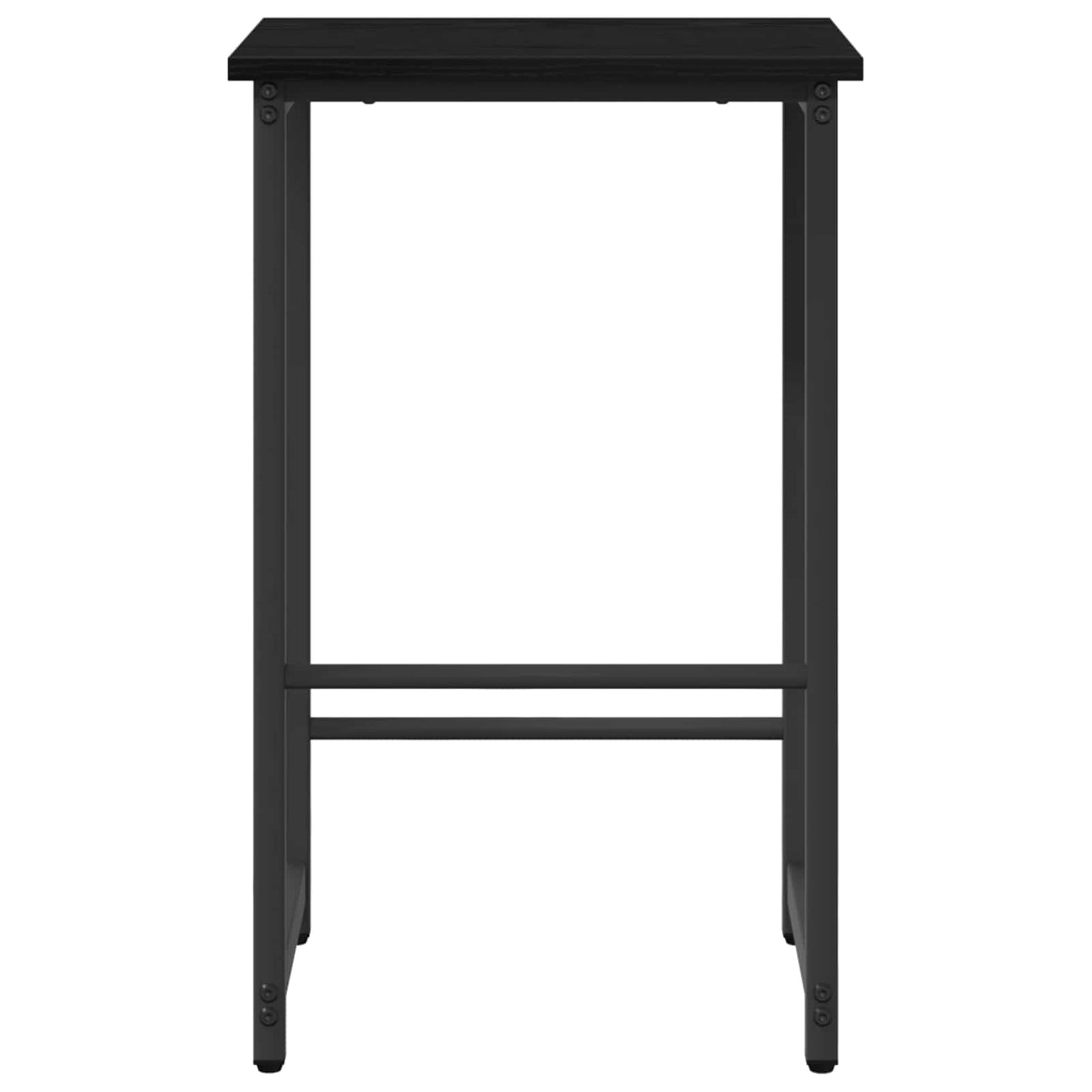 Barkruk Zwart eiken 40 x 32 x 74 cm Bewerkt hout