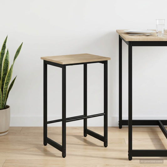 Barkruk Sonoma Eiken 40 x 32 x 74 cm Bewerkt hout is nu te koop bij PeponiXL, paradijselijk wonen!