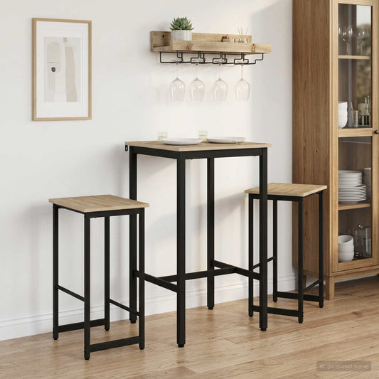 Barkruk 2 st Sonoma Eiken 40 x 32 x 74 cm Bewerkt hout is nu te koop bij PeponiXL, paradijselijk wonen!