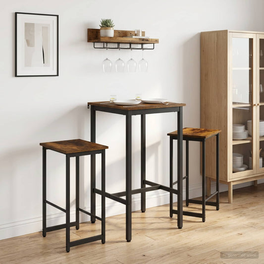 Barkruk 2 st Gerookt eiken 40 x 32 x 74 cm Bewerkt hout is nu te koop bij PeponiXL, paradijselijk wonen!