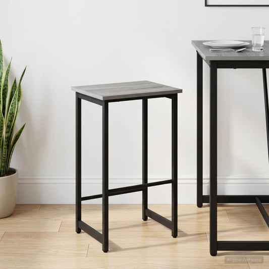 Barkruk Grijs Sonoma 40 x 32 x 74 cm Bewerkt hout is nu te koop bij PeponiXL, paradijselijk wonen!