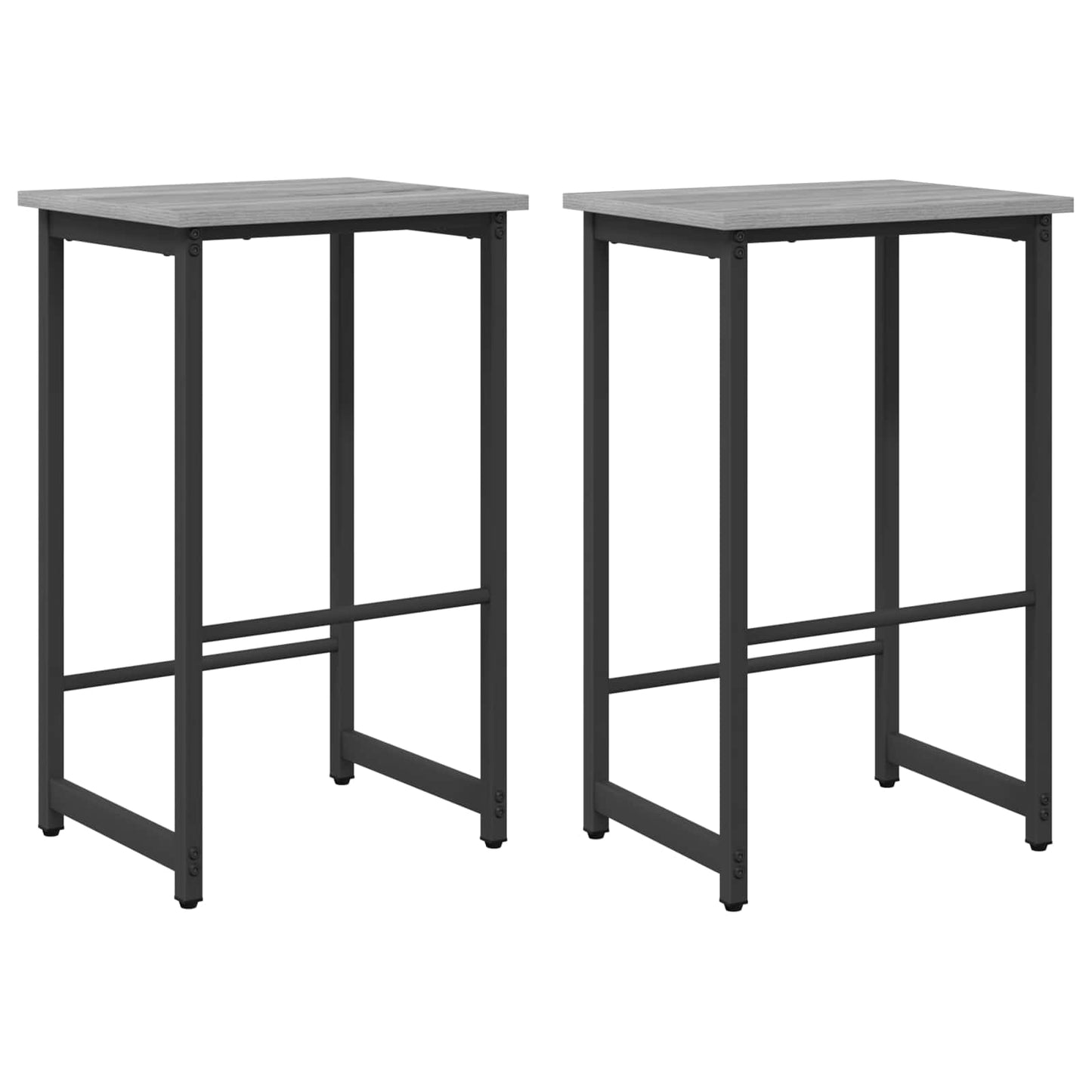 Barkruk 2 st Grijs Sonoma 40 x 32 x 74 cm Bewerkt hout