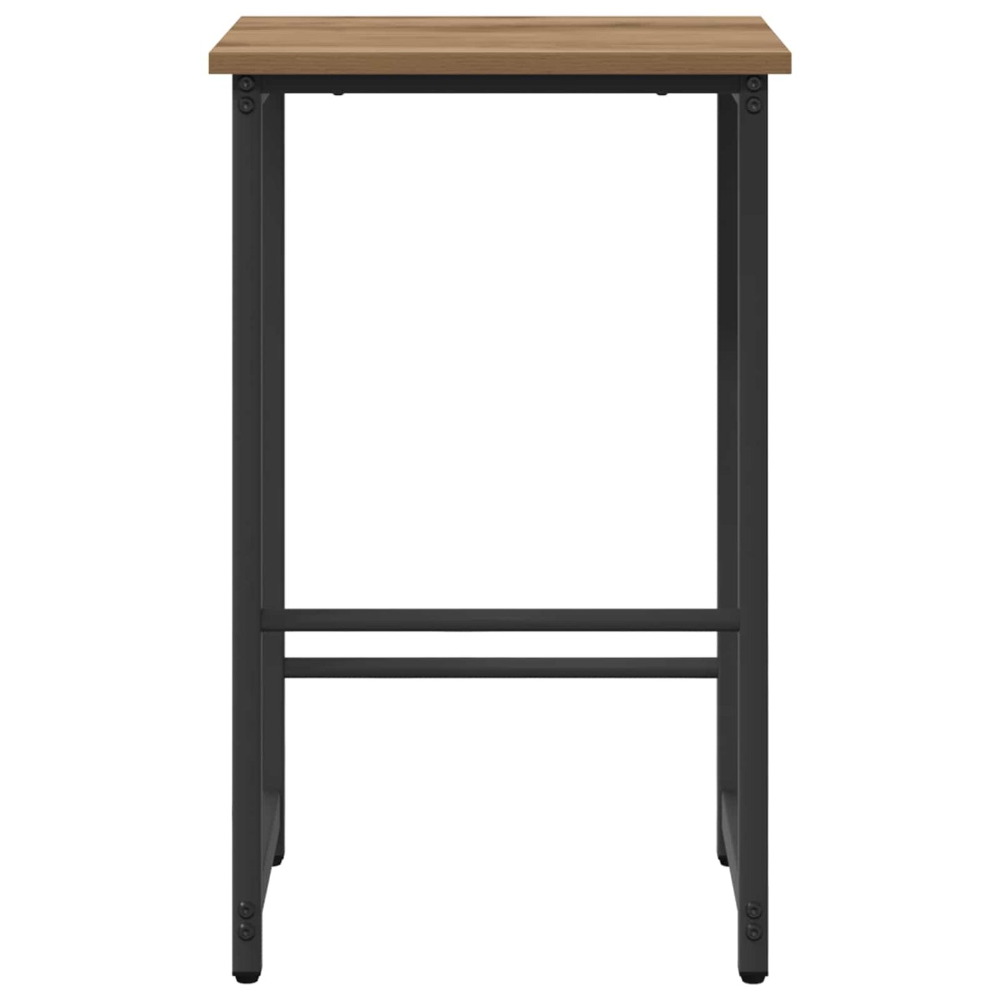 Barkruk 2 st Artisanaal eiken 40 x 32 x 74 cm Bewerkt hout