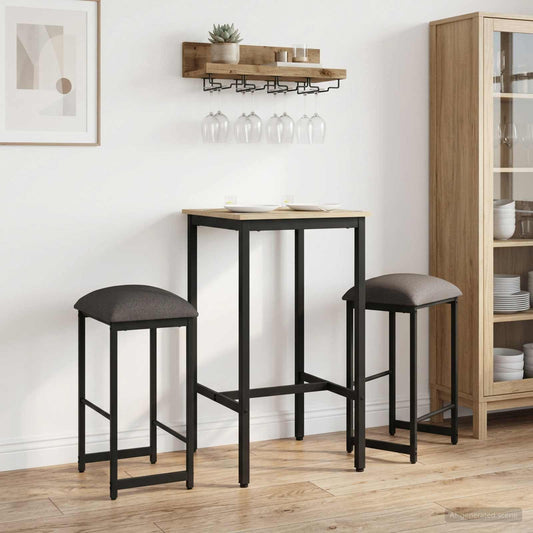 Barkruk 2 st Lichtgrijs 40 x 32 x 74 cm Bewerkt hout is nu te koop bij PeponiXL, paradijselijk wonen!