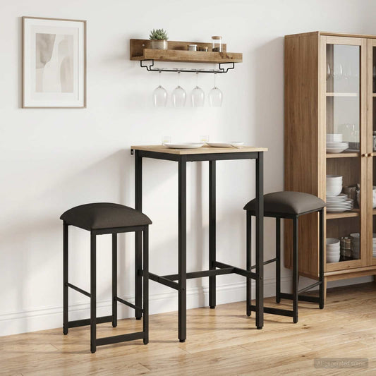 Barkruk 2 st Donkergrijs 40 x 32 x 74 cm Bewerkt hout is nu te koop bij PeponiXL, paradijselijk wonen!