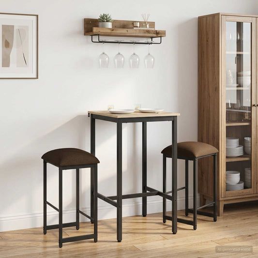 Barkruk 2 st Taupe 40 x 32 x 74 cm Bewerkt hout is nu te koop bij PeponiXL, paradijselijk wonen!
