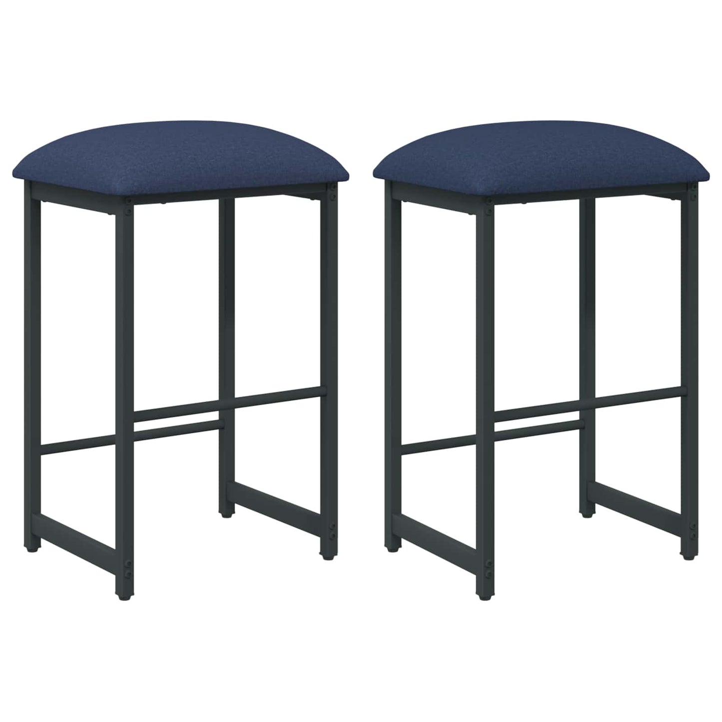 Barkruk 2 st Blauw 40 x 32 x 74 cm Bewerkt hout