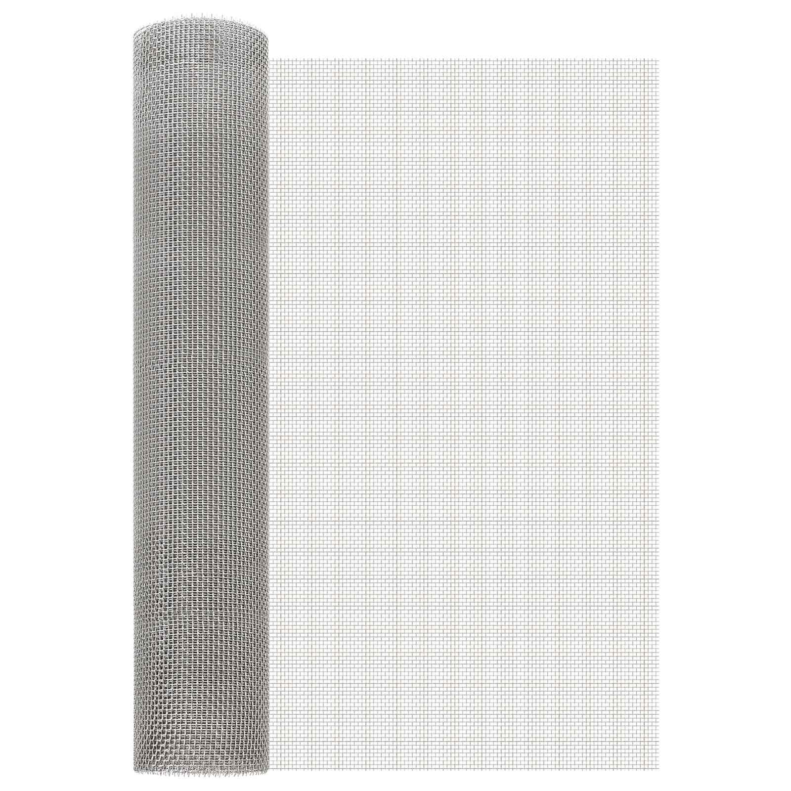 Gaas Scherm 60 x 500 cm 6 Mesh RVS 201 Zilverkleurig is nu te koop bij PeponiXL, paradijselijk wonen!