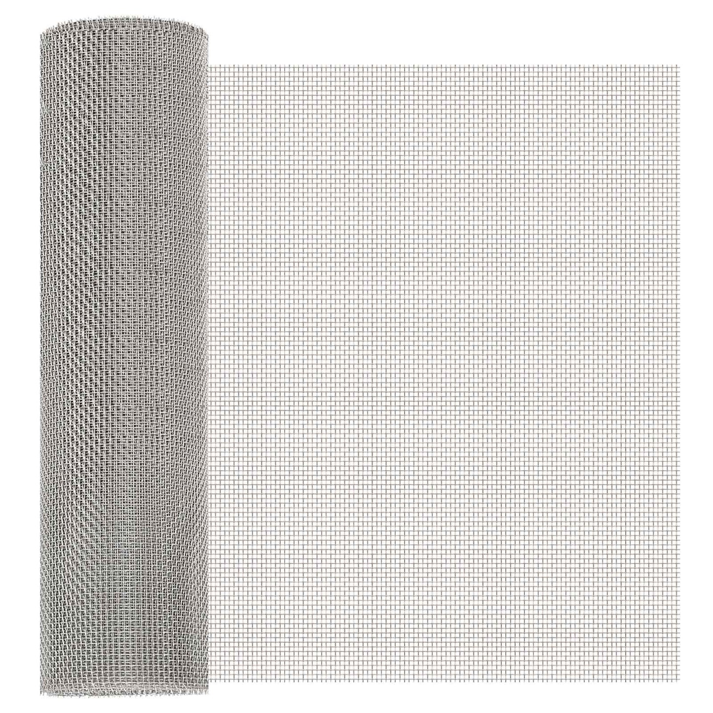 Gaas Scherm 40 x 500 cm 8 Mesh RVS 201 Zilverkleurig is nu te koop bij PeponiXL, paradijselijk wonen!
