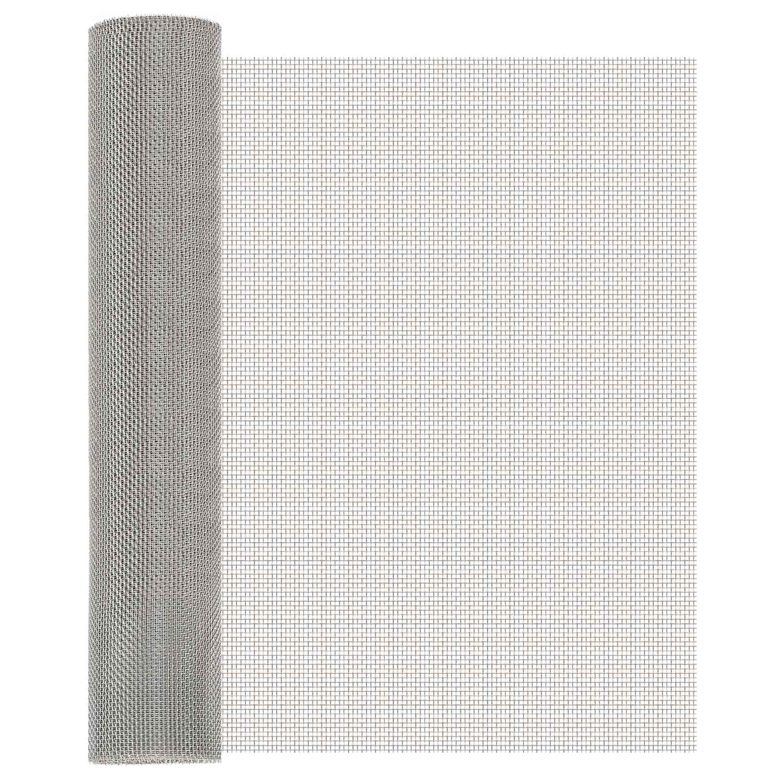 Gaas Scherm 60 x 500 cm 8 Mesh RVS 201 Zilverkleurig is nu te koop bij PeponiXL, paradijselijk wonen!