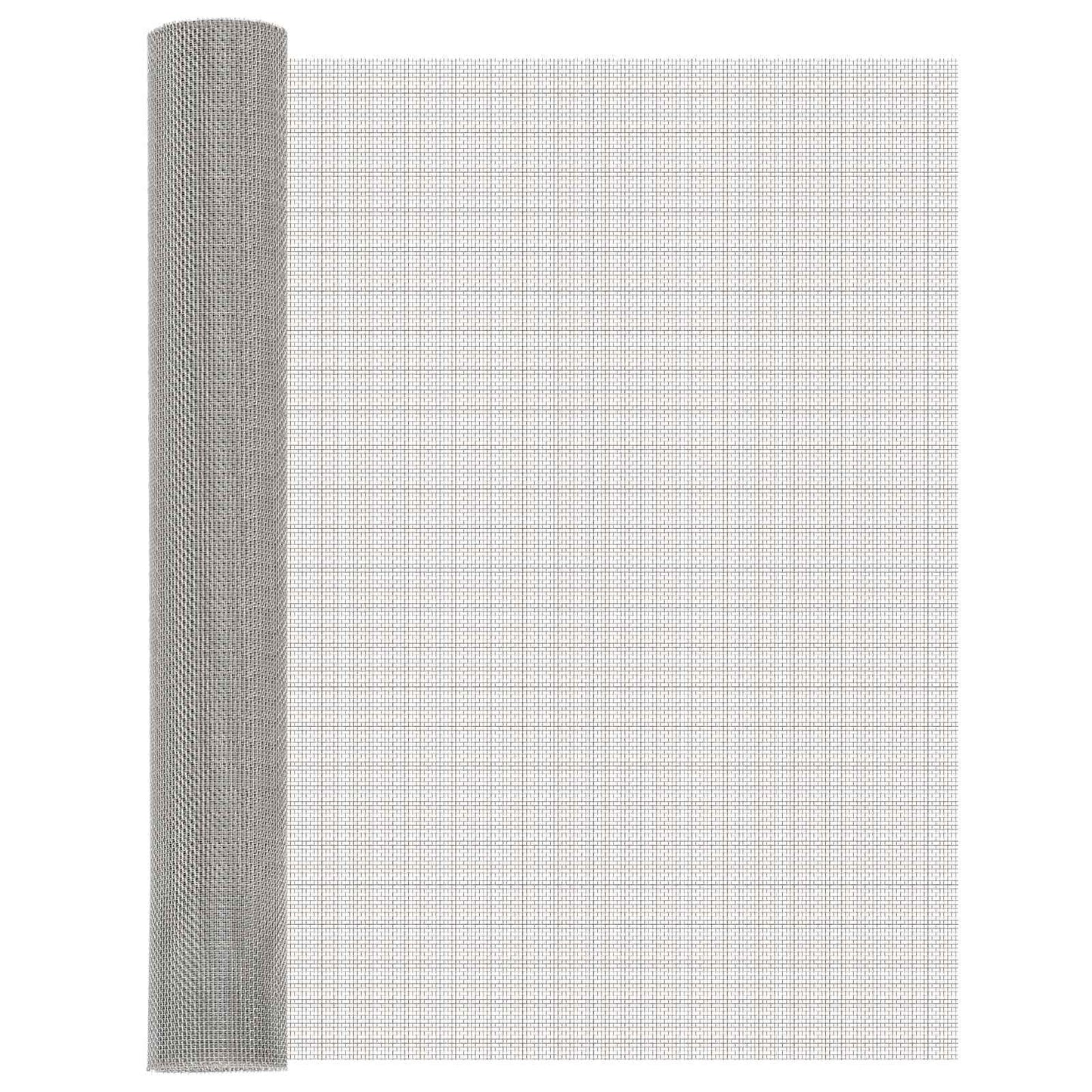 Gaas Scherm 80 x 500 cm 8 Mesh RVS 201 Zilverkleurig is nu te koop bij PeponiXL, paradijselijk wonen!