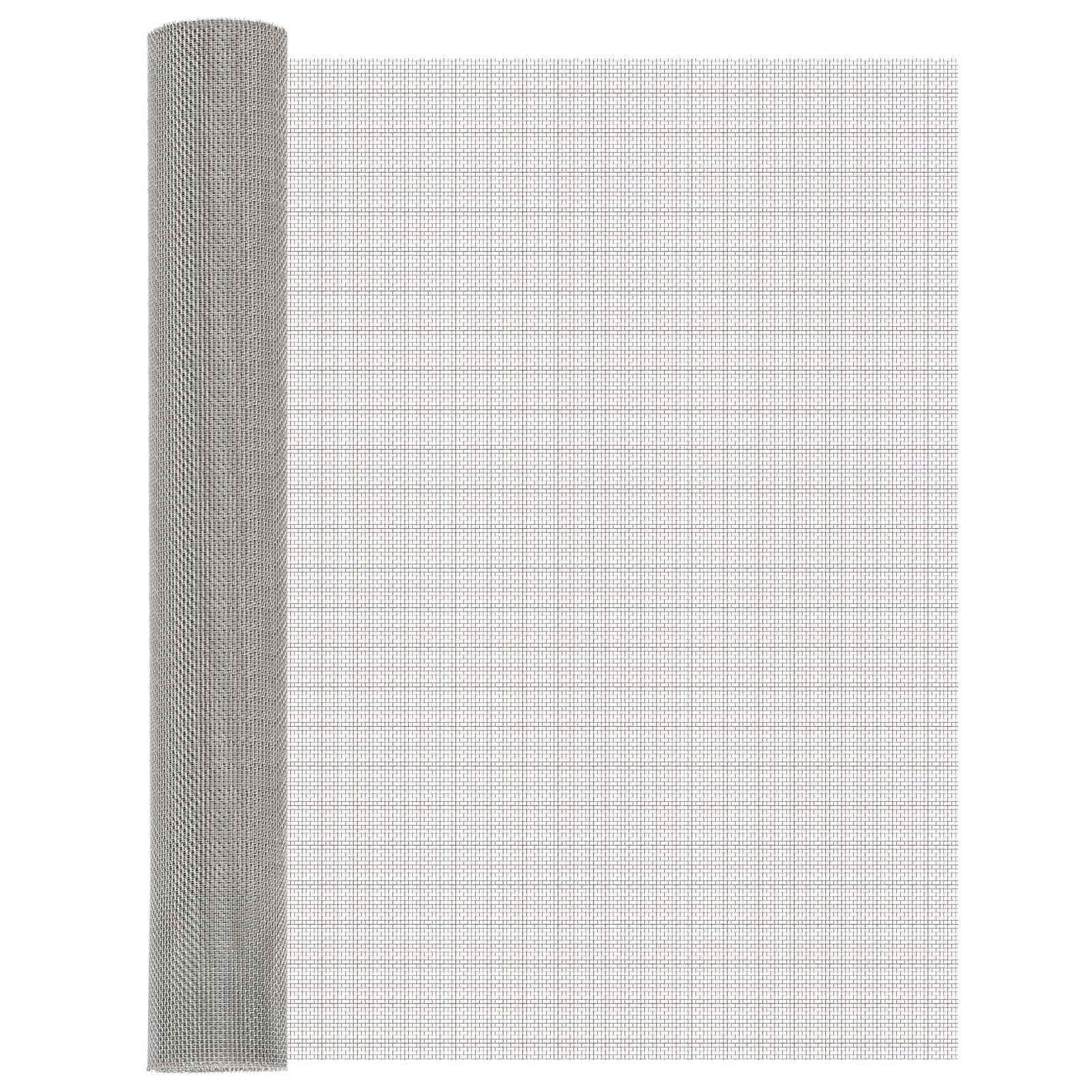 Gaas Scherm 80 x 500 cm 8 Mesh RVS 201 Zilverkleurig is nu te koop bij PeponiXL, paradijselijk wonen!