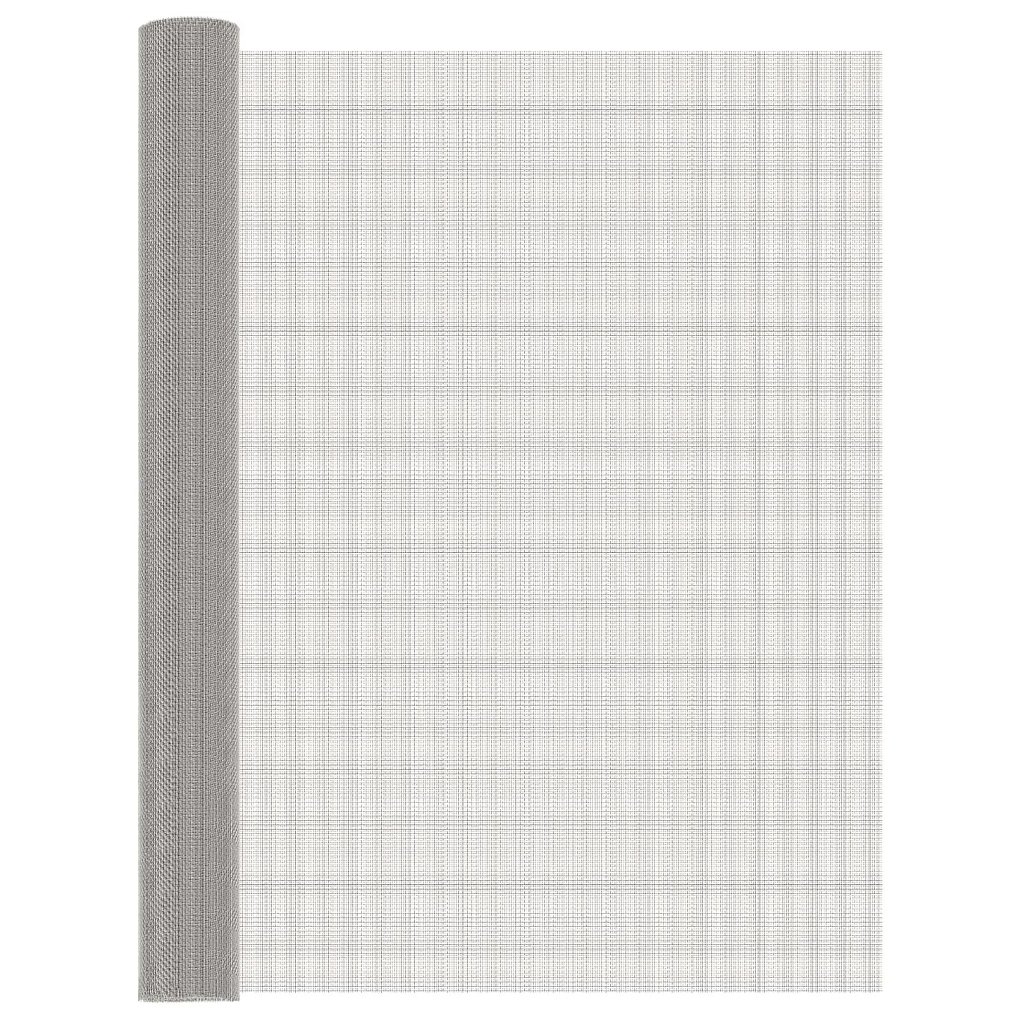 Gaas Scherm 100 x 500 cm 8 Mesh RVS 201 Zilverkleurig is nu te koop bij PeponiXL, paradijselijk wonen!