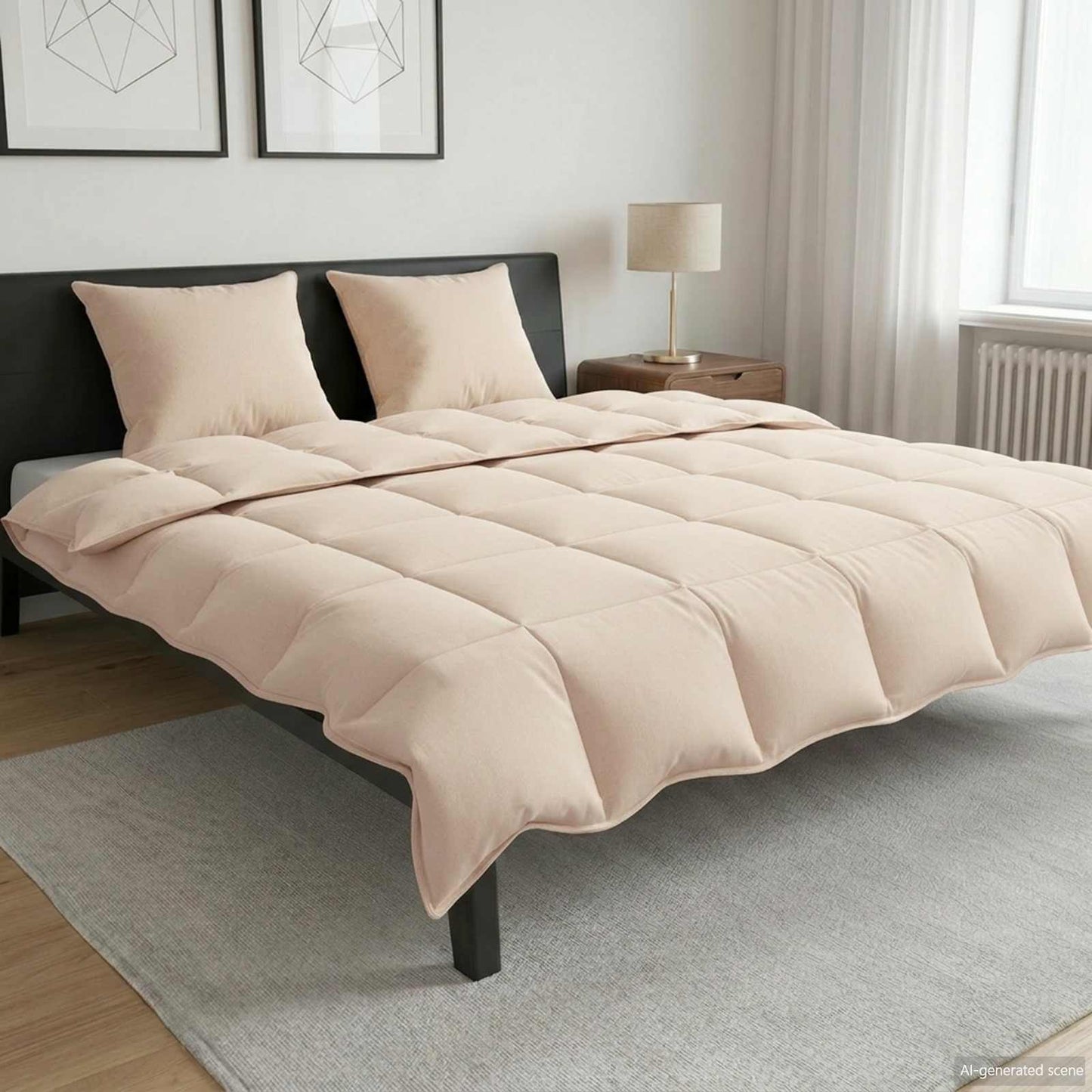 Winter dekbed Beige 200 x 200 cm 100% Natuurlijke Kapok