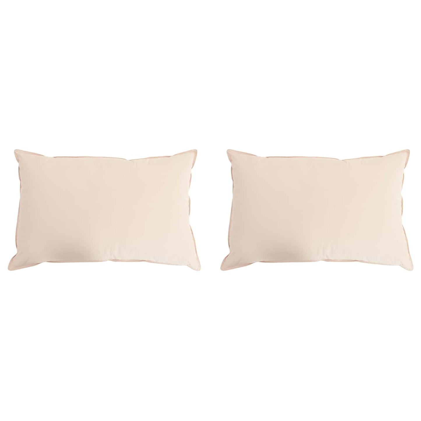 Hoofdkussen 2 pcs Beige 30 x 50 cm Kapokvezel