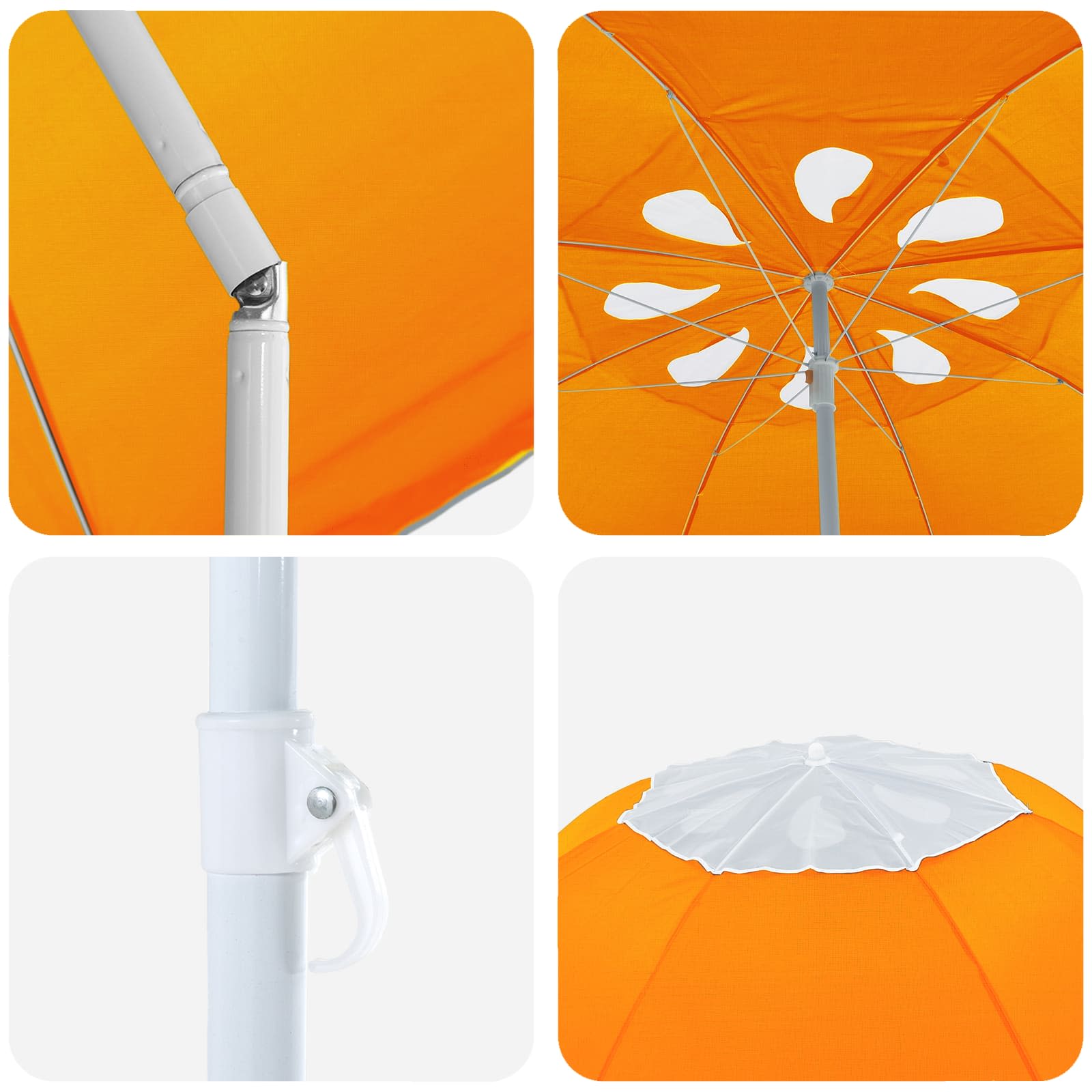 Tuinparasol 160 cm 170T polyester Oranje is nu te koop bij PeponiXL, paradijselijk wonen!