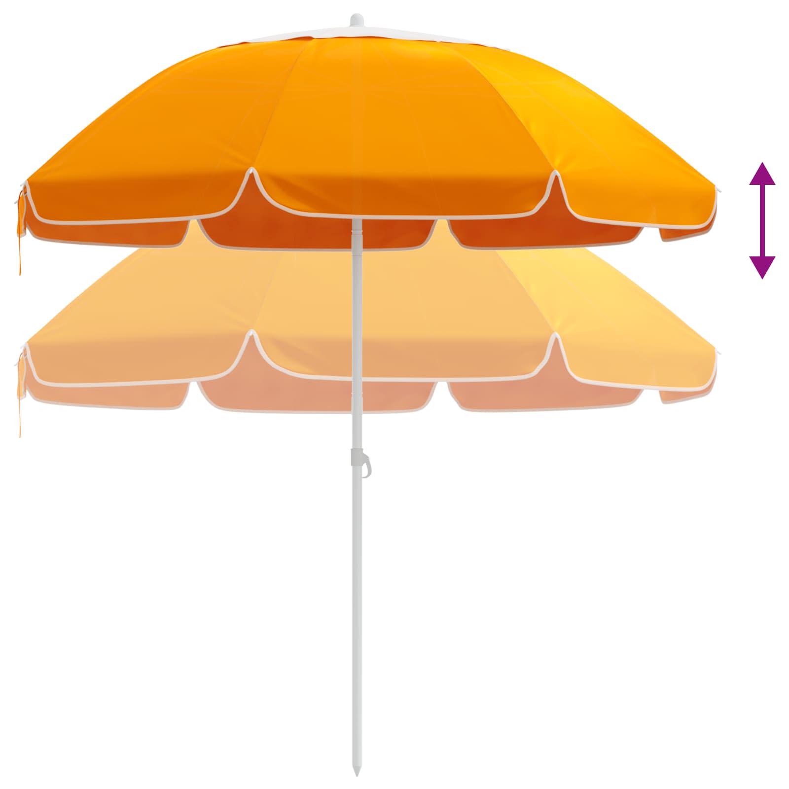 Tuinparasol 160 cm 170T polyester Oranje is nu te koop bij PeponiXL, paradijselijk wonen!