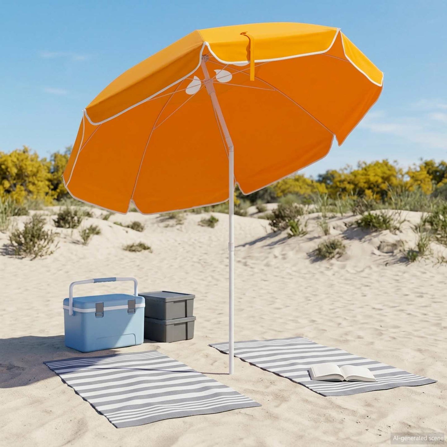 Tuinparasol 240 cm 170T polyester Oranje is nu te koop bij PeponiXL, paradijselijk wonen!