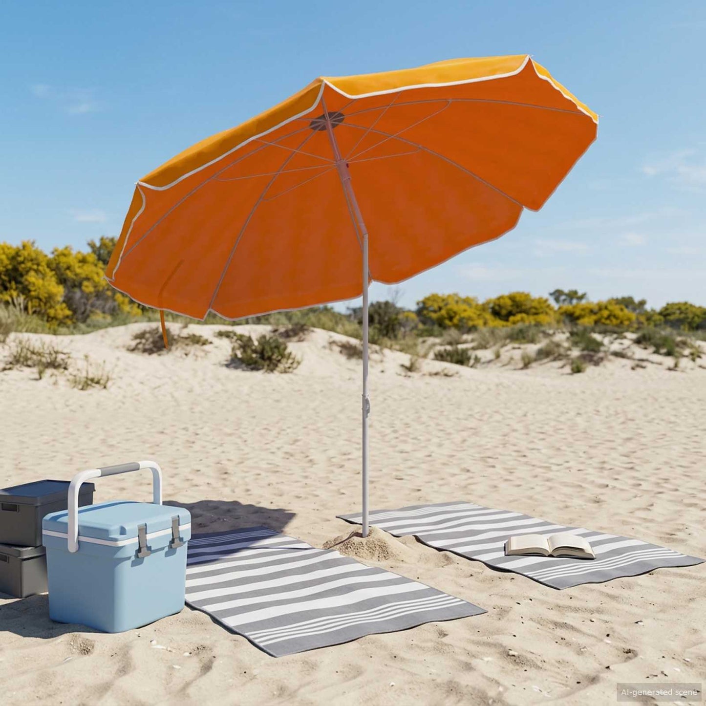 Tuinparasol 160 cm 170T polyester Oranje is nu te koop bij PeponiXL, paradijselijk wonen!