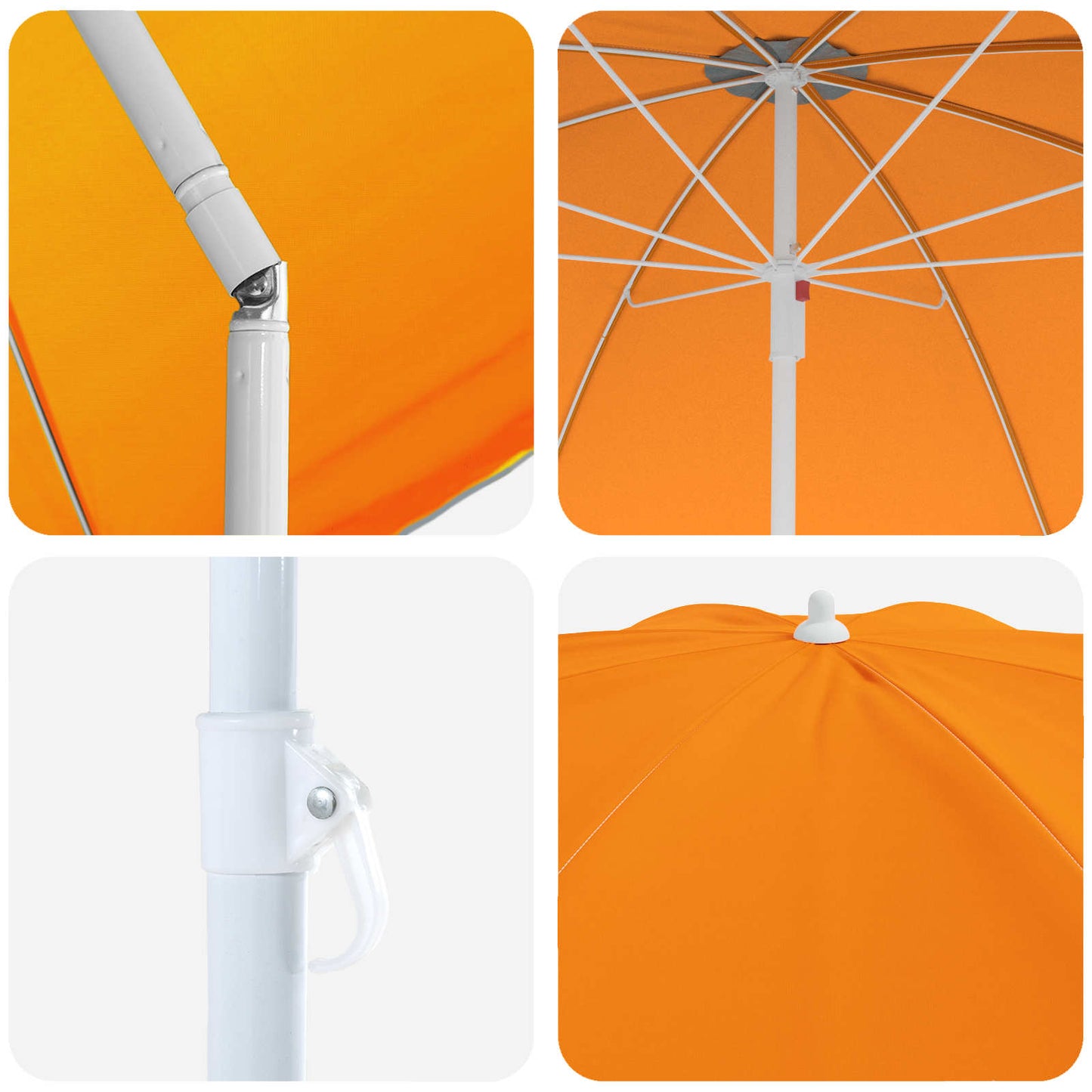Tuinparasol 240 cm 170T polyester Oranje is nu te koop bij PeponiXL, paradijselijk wonen!