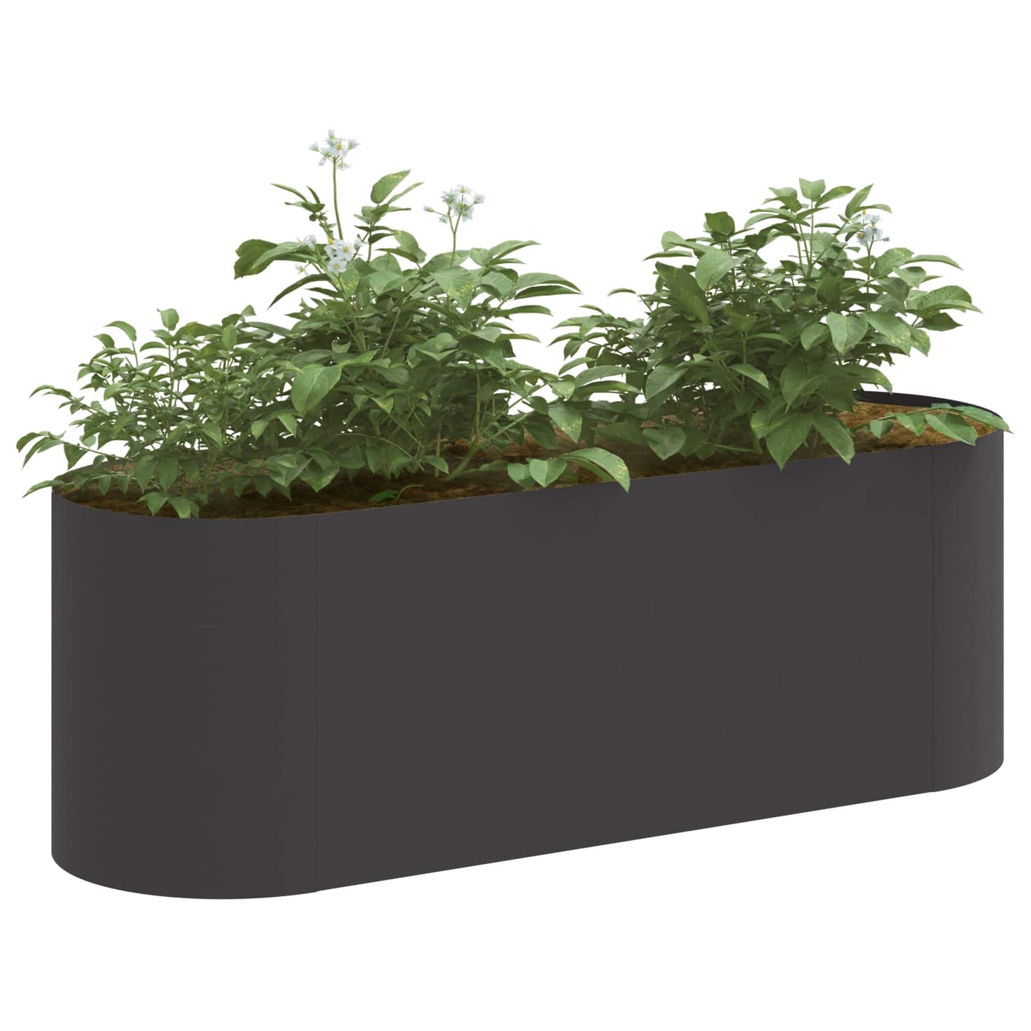 Verhoogd Tuinbed Zwart 120 x 40 x 40 cm Staal is nu te koop bij PeponiXL, paradijselijk wonen!