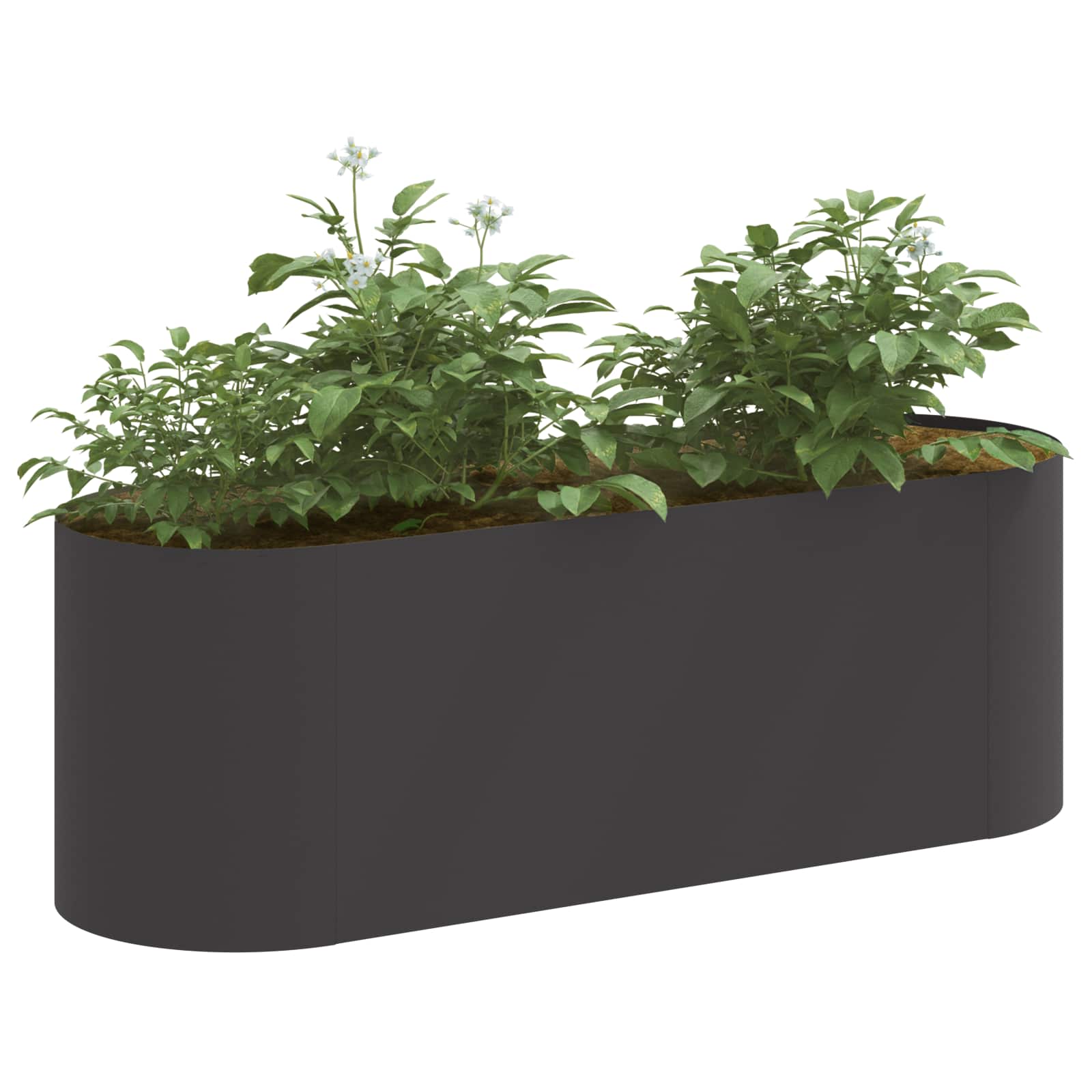 Verhoogd Tuinbed Zwart 120 x 40 x 40 cm Staal is nu te koop bij PeponiXL, paradijselijk wonen!
