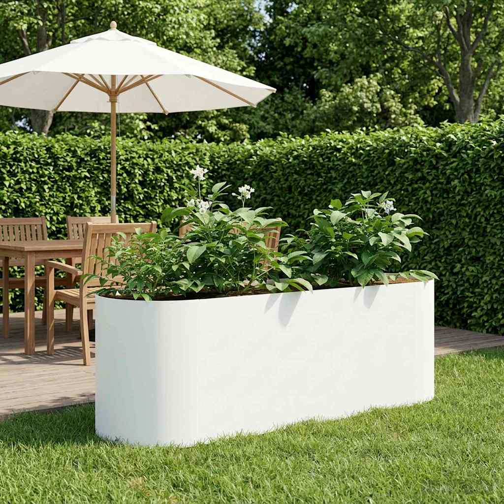 Verhoogd Tuinbed Wit 120 x 40 x 40 cm is nu te koop bij PeponiXL, paradijselijk wonen!