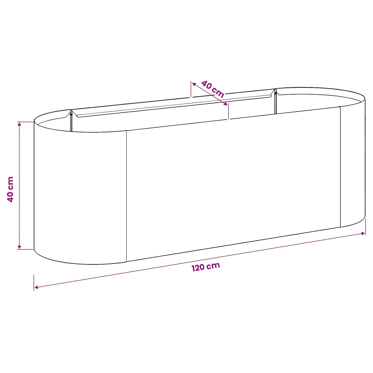 Verhoogd Tuinbed Wit 120 x 40 x 40 cm is nu te koop bij PeponiXL, paradijselijk wonen!