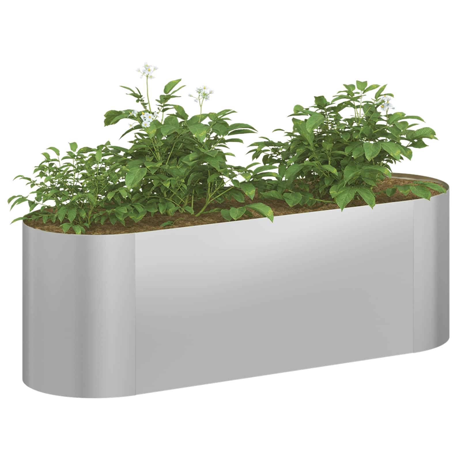 Verhoogd Tuinbed Gegalvaniseerd staal 120 x 40 x 40 cm is nu te koop bij PeponiXL, paradijselijk wonen!