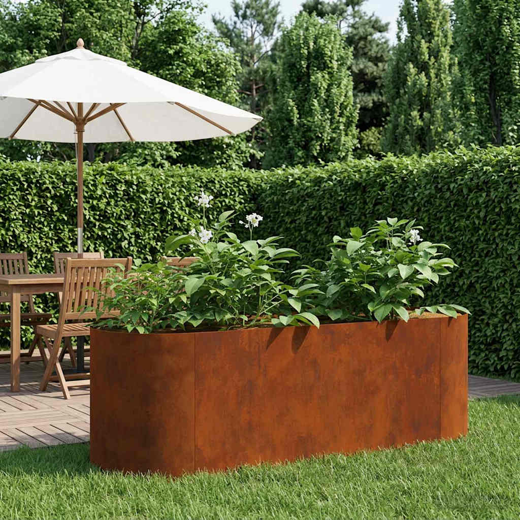 Verhoogd Tuinbed weervast staal 120 x 40 x 40 cm is nu te koop bij PeponiXL, paradijselijk wonen!