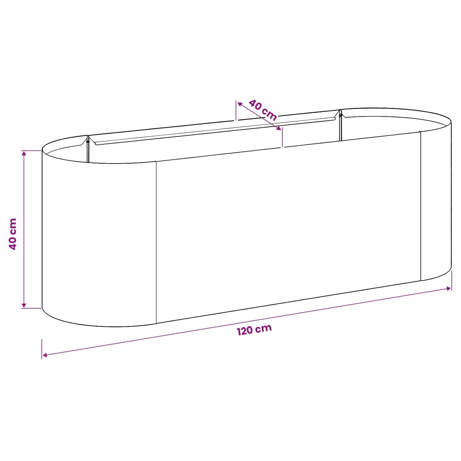 Verhoogd Tuinbed weervast staal 120 x 40 x 40 cm is nu te koop bij PeponiXL, paradijselijk wonen!