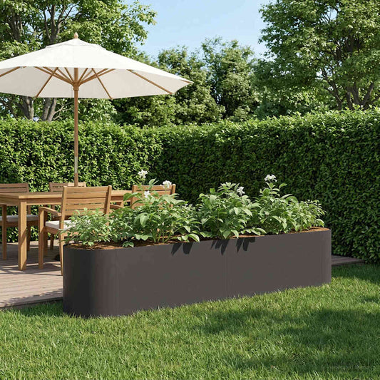 Verhoogd Tuinbed Zwart 200 x 40 x 40 cm is nu te koop bij PeponiXL, paradijselijk wonen!