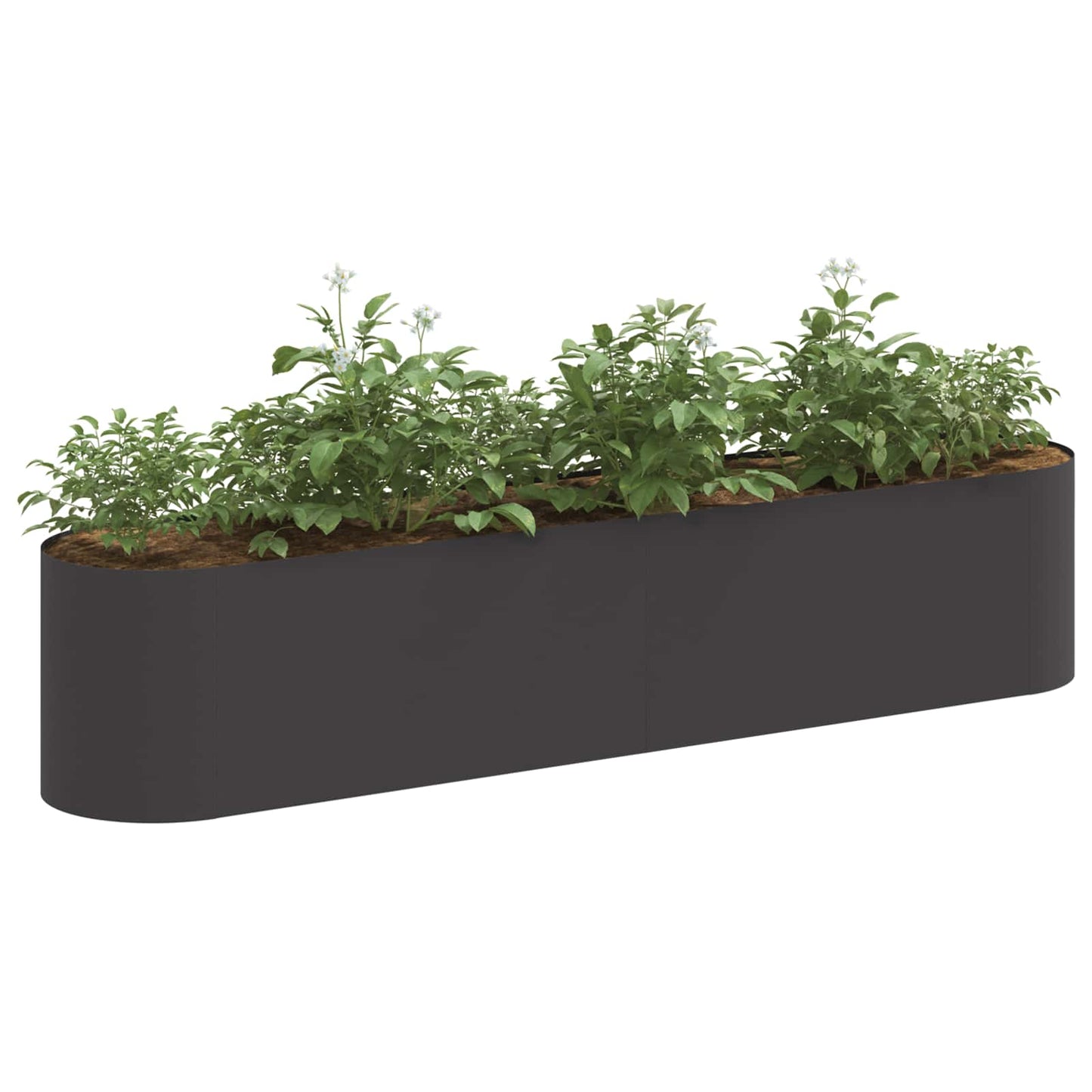 Verhoogd Tuinbed Zwart 200 x 40 x 40 cm is nu te koop bij PeponiXL, paradijselijk wonen!