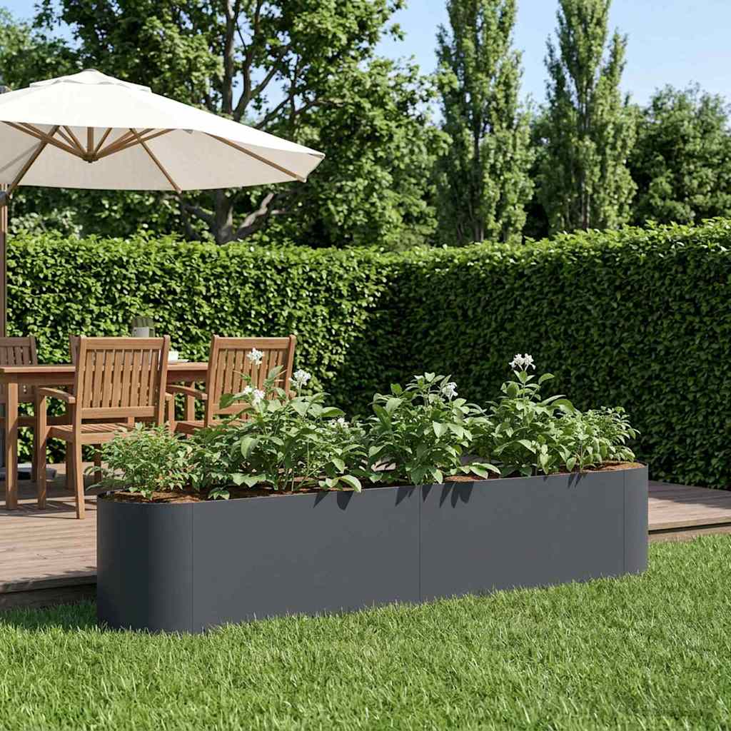 Verhoogd Tuinbed Antracietkleurig 200 x 40 x 40 cm is nu te koop bij PeponiXL, paradijselijk wonen!