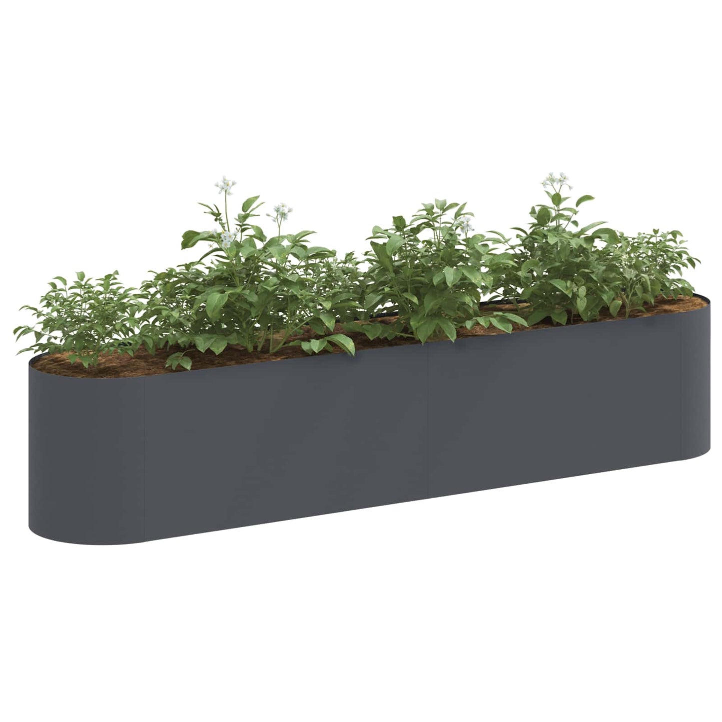 Verhoogd Tuinbed Antracietkleurig 200 x 40 x 40 cm is nu te koop bij PeponiXL, paradijselijk wonen!